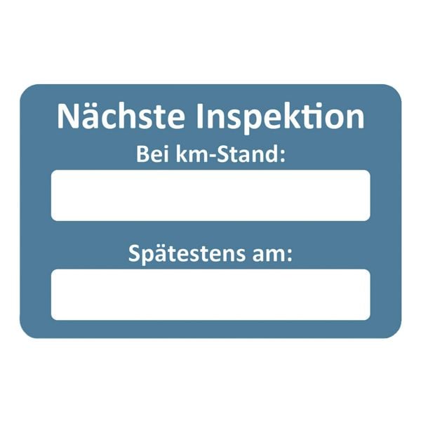 EICHNER 2 Rollen je 250 Kundendienst-Aufkleber »Nächste Inspektion« blau, 6x4 cm Image