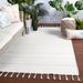 White 96 x 60 x 0.4 in Area Rug - Joss & Main Isabell Handmade Indoor/Outdoor Area Rug Recycled P.E.T. | 96 H x 60 W x 0.4 D in | Wayfair