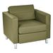 Lounge Chair - Ebern Designs Desantiago 32" Wide Lounge Chair Wood/Polyester/Fabric in Green | 29.5 H x 32 W x 30.5 D in | Wayfair