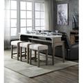 Red Barrel Studio® Jurjan 3 - Person Counter Height Dining Set Wood/Upholstered in Gray | 36 H x 22 W x 76 D in | Wayfair