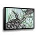 Bay Isle Home™ Two Sea Turtles w/ Green Seaweed Swimming by Irina Sztukowski - Painting Print on Canvas Metal in Gray/Green | Wayfair