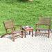 Steelside™ Sadie Outdoor 3 Pieces Patio Rattan Furniture Set Wood/Natural Hardwoods in Brown/White | Wayfair C4BA3DE118C247AAA752E5717EE0BB47