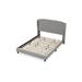 Three Posts™ McMenamins Low Profile Platform Bed Wood & /Upholstered/Polyester in Gray/Black/Brown | 50 H x 56 W x 83 D in | Wayfair