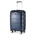 HAUPTSTADTKOFFER - Britz - Handgepäck mit Laptopfach Hartschalen-Koffer Trolley Rollkoffer Reisekoffer Erweiterbar, TSA, 4 Rollen, 55 cm, 34 Liter, Dunkelblau