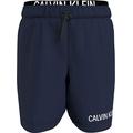 Calvin Klein Boy's Medium Double Waistband Underwear, Navy Iris, 12-14