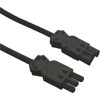 Verbindungsleitung mit Stecker und Gerätekupplung GST18, 1000 mm, schwarz