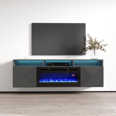 Giza EF Wall Mounted Electric Fireplace Modern 63" TV Stand