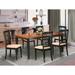 East West Furniture Table Set Consist of a Rectangle Table with Butterfly Leaf and Dining Chairs (Chair Seat Type Options)