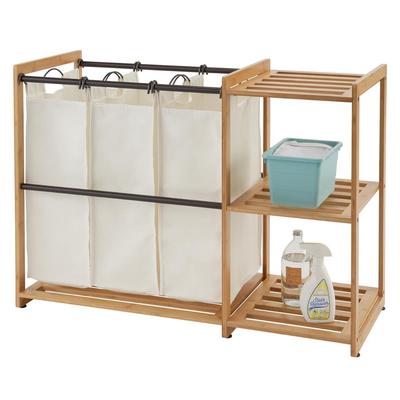 TRINITY EcoStorage® Bamboo Laundry Station, Bronze Poles