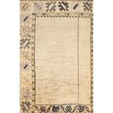 Abstract Contemporary Moroccan Oriental Area Rug Hand-knotted Carpet - 5'11" x 8'2"