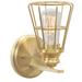 Aspen Creative One-Light Metal Bathroom Vanity Wall Light Fixture, 9" Wide, Transitional Design in Antique Brass - ANTIQUE BRASS