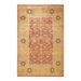 Overton Hand Knotted Wool Vintage Inspired Traditional Mogul Orange Area Rug - 6' 2" x 9' 5"