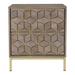 Aurelle Home Corine Modern Mango Wood and Brass Nightstand