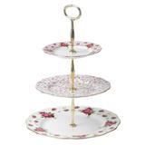 Royal Albert New Country Roses White 3-tier Cake Stand