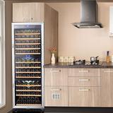 Lanbo 149-bottle Triple Zone Stainless Steel Wine Cooler Refrigerator