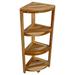 EcoDecors 4-Tier, Shower Table, Standing Shower, Caddy-Teak Shower Caddy, Shower Organizer Stand, Teak Shelf, Teak Shower Shelf