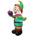 Joiedomi 5 ft. Tall Green, Red, Black & Yellow Plastic Christmas Elf With Present Inflatable - 7.7"W x 4.2"L x 9.5"H