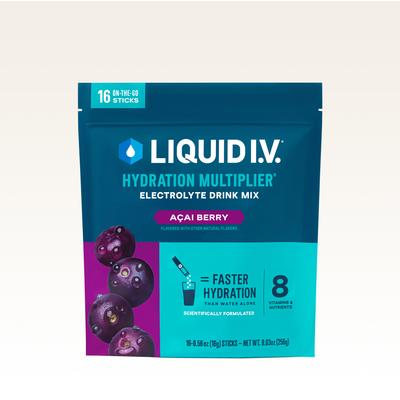 Liquid I.V. Acai Berry Powdered Hydration Multiplier® (64 pack) - Powdered Electrolyte Drink Mix Packets
