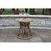 Birch Lane™ Arella Side Table Wood/Wicker/Rattan in Brown | 22 H x 21.5 W x 21.5 D in | Outdoor Furniture | Wayfair