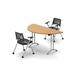 Inbox Zero Adda 2 Person Conference Meeting Table w/ 2 Chairs Complete Set Metal in White | 30 H x 60 W x 30 D in | Wayfair