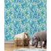 York Wallcoverings WATERCOLOR LEAVES PEEL & STICK WALLPAPER Vinyl in Blue/White | 18 W in | Wayfair RMK11737RL