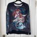 Disney Sweaters | Disney Little Mermaid Ariel Velour Shirt Sz Xl | Color: Gray/Red | Size: Xl