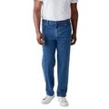 Men's Big & Tall Liberty Blues™ Loose Fit 5-Pocket Stretch Jeans by Liberty Blues in Stonewash (Size 44 40)