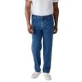 Men's Big & Tall Liberty Blues™ Loose Fit 5-Pocket Stretch Jeans by Liberty Blues in Stonewash (Size 56 38)