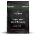 THE PROTEIN WORKS Vegan Mass Gainer Extreme, Kalorienreicher & Proteinreicher Pulver-Shake, Kohlenhydratreicher Weight Gainer, Erdbeer-Sahne, 1kg