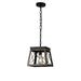 1-Light Farmhouse Mini Square Single Pendant Light with Wrought Iron Accents