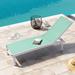 Outdoor Pool Lounger Aluminum All-weather Adjustable Chaise Lounge Chair - See Picture