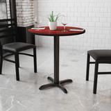 30'' Round Laminate Table Top with 22'' x 22'' Table Height Base - 30"W x 30"D x 31.125"H