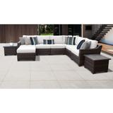 kathy ireland River Brook 9 Piece Outdoor Wicker Patio Furniture Set 09b