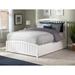 Richmond Full Platform Bed with Footboard and Storage Drawers in White