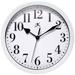 White Plastic 10 inch Simple Office Wall Clock - 9.625 x 1.5 x 9.625