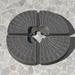 Outsunny Outdoor Patio Cantilever Umbrella Base Weights with Build-In Carry Handles and Fill with Either Sand or Water