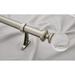 Deco Window 1 Inch Adjustable Silver Curtain Rod for Windows & Doors Curtains with Acrylic Ball Finials & Brackets Set