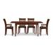 Copeland Furniture Sarah 5 Piece Solid Wood Dining Set Wood/Upholstered in Brown | 30" H x 78" W x 36" D | Wayfair