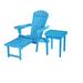 Breakwater Bay Cleobury Solid Wood Folding Adirondack Chair w/ Table Wood in Blue | 28 H x 32 W x 25 D in | Wayfair