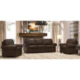 Canora Grey Starisha Genuine Leather Living Room Set Genuine Leather | 36 H x 90 W x 41 D in | Wayfair Living Room Sets