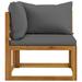 Latitude Run® 6 Piece Patio Lounge Set w/ Cushion Solid Acacia Wood Wood/Natural Hardwoods in Gray | 23.62 H x 26.77 W in | Wayfair