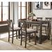 Gracie Oaks Vanderpool Counter Height Dining Set Wood/Upholstered in Gray | 36 H in | Wayfair 29DE50E60722469995B291F12CD0808B