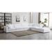 White Sectional - Wade Logan® Albirta 134" Wide Reversible Modular Corner Sectional w/ Ottoman Polyester | 34 H x 178 W x 134 D in | Wayfair