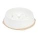 White/Beige Slow Feeding Dog Bowl for Short Snouted Pets, 4 Cup, Large