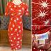 Lularoe Dresses | Lularoe Julia Sheath Dress Fireworks Xxs | Color: Red/White | Size: Xxs