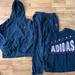 Adidas Matching Sets | Adidas Black And Red Jogging Suit With Shirt Sz M | Color: Black/Red | Size: Mb