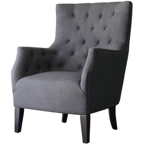 Skandinavischer Sessel aus stoff Duchesse - Grau