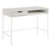 OS Home & Office Furniture Writing Desk with Pencil Drawer and Storage Shelf in White Oak