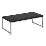 Wall Street Coffee Table in Chrome and Black Finish