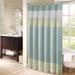 Madison Park Chester Pieced Faux Silk Shower Curtain